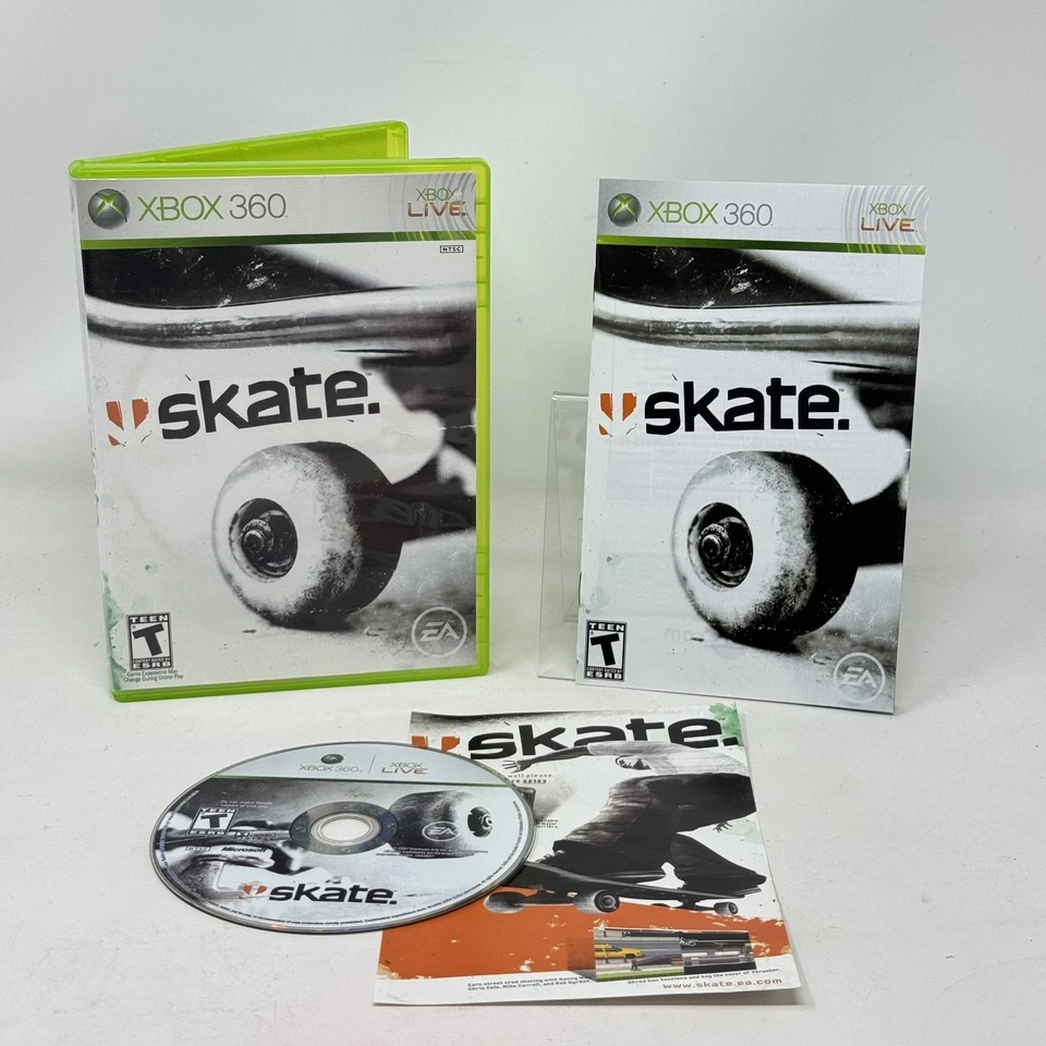 Skate Standard Edition Xbox 360 Video Game Multiplayer EA - CIB - Image 1 of 4