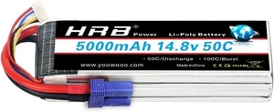 Batteria HRB 4S Lipo EC5 5000mAh 14.8V 50C RC Lipo Battery Pack compatibile - Foto 1 di 7