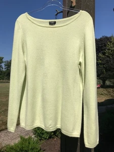 Talbots Damen Pure Cashmere Pullover Pulli Langarm L Lindgrün - Bild 1 von 3