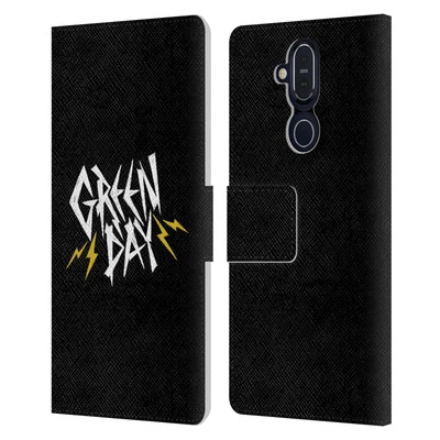 OFFICIAL GREEN DAY GRAPHICS LEATHER BOOK WALLET CASE COVER FOR NOKIA PHONES - Image 1 of 4