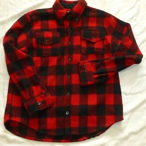 SPINDLE Collective Apparel Hunters dick rot Wolle kariert Hemd Mantel Large CA USA - Bild 1 von 14