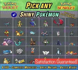 ✨ Pokemon Scarlet and Violet ✨ SHINY Pokemon with 6IV Lvl 100 & Battle Ready! - Picture 1 of 251