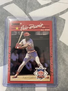 1990 Donruss card #695 - Eric Davis *ERROR* Baseball Card MINT - Picture 1 of 2