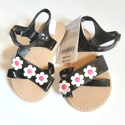 Gymboree Toddler Girls 10 Daisy Park Cross Strap Flower Sandals NWT - Image 1 of 2