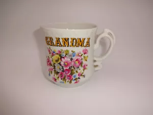 Taza de café vintage abuela taza de té flores ramo blanco rosa 8 oz Japón - Imagen 1 de 6