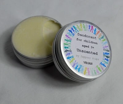 SAPPANY SOAPS For Children aged 3+ Natural antiperspirant Deodorant Unscented vegan 55g