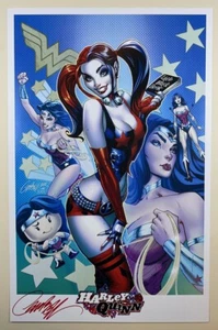 J SCOTT CAMPBELL signed HARLEY QUINN 1 11" X 17" ART PRINT - Picture 1 of 1