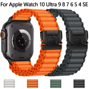 Correa de nailon correa de reloj para Apple Watch Ultra Series 10 9 8 7 6 42-49 mm pulsera - Imagen 1 de 14