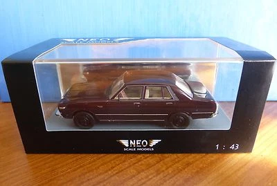 Datsun 200L Laurel C230 Metal Dark Red 1977 Neo 44497 1/43 Lhd Left Hand Drive - Image 1 of 4