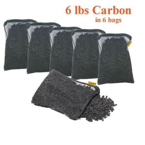 6 lbs Activated Carbon in 6 Media Bags for Aquarium Fish Pond Canister Filter