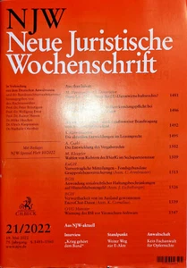 NJW 21/2022 - Neue Juristische Wochenschrift - wie neu!! - Bild 1 von 1