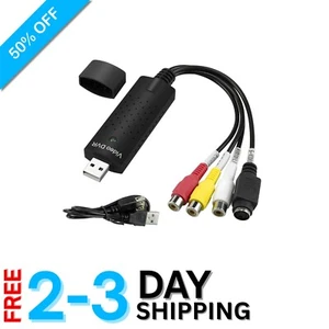 Compact USB 2.0 VHS Video Converter - High-Quality 720p Capture for All Systems - Picture 1 of 9