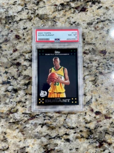 2007 Topps Basketball #112 Rookie Kevin Durant (Black) PSA 8 - Picture 1 of 2