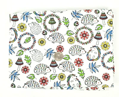 Super Snuggle Flannel Baby Fabric Porcupines Mushrooms 30" x 42" Pre-Shrunk - Image 1 of 4