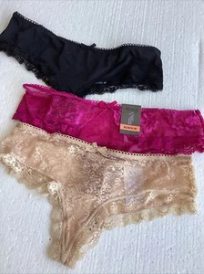 Juego de 3 bragas tanga para mujer talla XS (4) SECRET TREASURES nuevas con etiquetas - Imagen 1 de 6