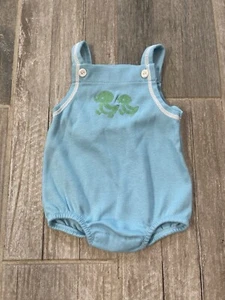 Vintage Carter's Unisex Baby Junge Mädchen 12 Monate blau Ente Strampler Einteiler LESEN - Bild 1 von 5