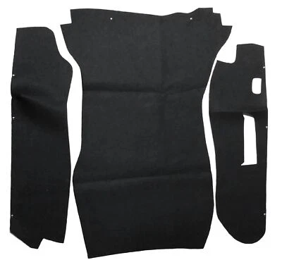 Porsche 911 912E 74-76 Perlon Felt Front Trunk Carpet Kit-Black - Image 1 of 4