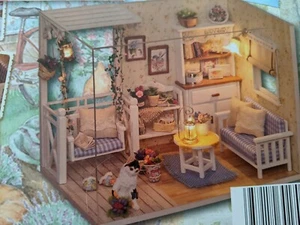 DIY Doll House Dollhouse CAT KITTEN ROOM BOX Miniature 1/24 Scale USA SELLER - Picture 1 of 2