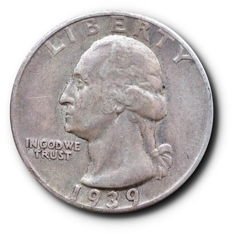 1939-D Washington Quarter Silver 25C Cover