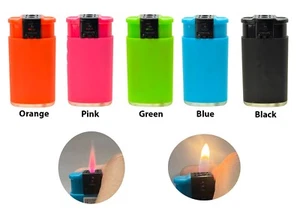 2 pcs Soft Flame & Wind Proof Flame Dual Flame Torch Refillable New Lighter - Picture 1 of 8