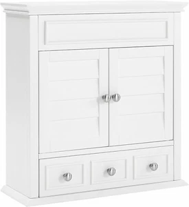 Crosley Furniture Lydia Bathroom Wall Cabinet, White - Picture 1 of 7