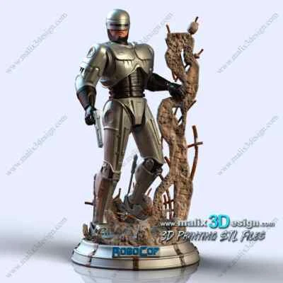 Robocop - 3D Printed Kit by Sanix 3D - Resin Grey, Fan Art - Image 1 of 4