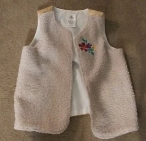 GIRLS DISNEY SIZE 7-Fleece Front Vest Tan - Picture 1 of 3