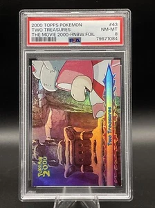 Topps Pokemon The Movie 2000 Two Treasures Rainbow Foil PSA 8 - Picture 1 of 2
