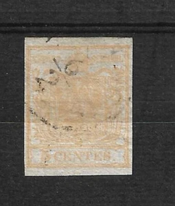 AUSTRIA — LOMBARDY-VENETIA 1850 stamp 5 centes used signed - 18/22 - Bild 1 von 2