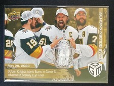 Vegas Golden Knights 2022-23 Upper Deck Game Dated Moments Gold Card #101   /100