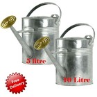 Galvanised Watering Can Metal Steel Indoor Outdoor Garden Plants Gardening 5 10L