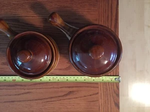 Set of 2 French Onion soup Crocks with lids, ceramic bowls - Picture 1 of 4