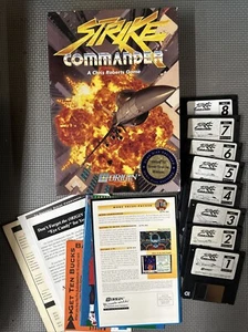 Strike Commander PC Game 1992 3.5" Disks Chris Roberts MS-DOS - Picture 1 of 2