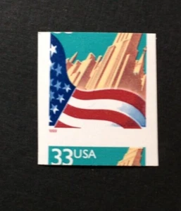 BroadviewStamps USA Freakshow MNH VF dramatic misperf on peel 'n stick. - Picture 1 of 2