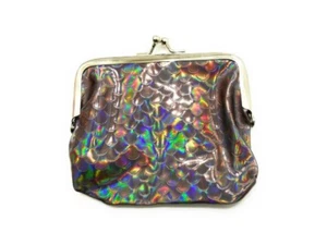 4" Brown Metallic Mermaid Scale Snap Closure Coin Purse ~ Great Gift Idea! - Picture 1 of 1