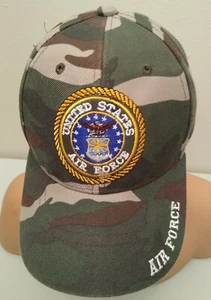 United States Air Force Seal Camouflage Adjustable Hat Cap Embroidered - Picture 1 of 7
