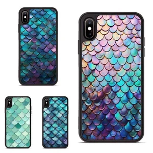 Hard Black Cover For iPhone XS 11 12 13 14 15 16 Pro Max mermaid fish - Picture 1 of 25