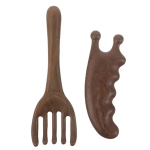 2 Pcs Sandelholz-Massage Kamm Kopfhaut -Massagewerkzeug Haarmassagekamm - Bild 1 von 12