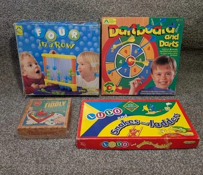 Bundle Of Childrens Games ELC Four In A Row, Soft Dart Board & Darts Ludo & More - Image 1 of 4