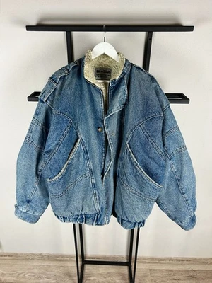 Vintage Streetwear Japanese Blue Wahsed Denim Fur Cargo Jacket 90s Y2K Big Star - Image 1 of 4
