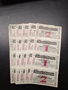 5 Sheets Train Tickets Atlantic City & Shore Railroad 20 Tickets Linwood - Picture 1 of 3