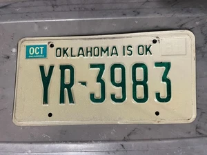 OKLAHOMA IS OK LICENSE PLATE OCTOBER YR-3983 - Picture 1 of 1