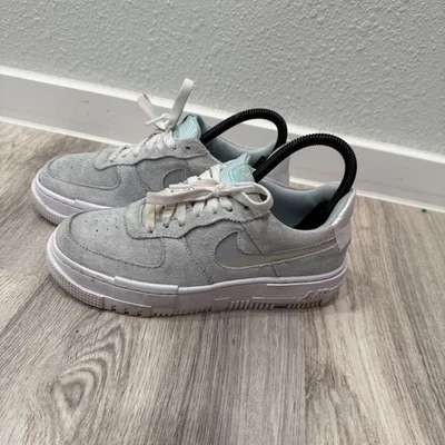Nike Air Force 1 Pixel SE Light Gray Suede Women's Sneakers Casual Shoes - Image 1 of 4
