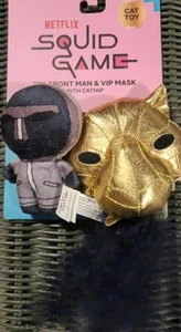 Squid Game Frontmann und VIP Maske Katzenspielzeug 2 Stück, Katzenminze, Netflix - Bild 1 von 1