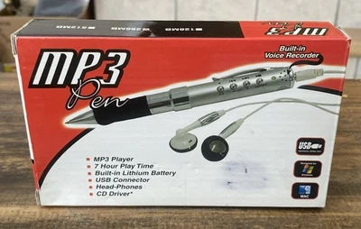 Vintage Y2k GLOBAL MP3 Player Voice Recorder Pen USB Port W/ CD Driver /Head Pho - Image 1 of 4