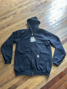 Carhartt Full Zip Hoodie Black Men’s Size Medium Regular Work Wear Style K122BKL - Picture 1 of 7