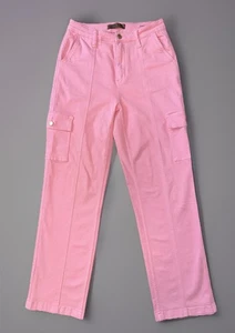 Jeans Judy blu carino rosa vita alta cargo gamba dritta taglia 5/27 adatti 28x30 - Foto 1 di 12