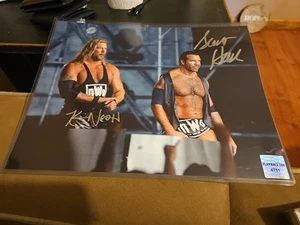 KEVIN NASH / SCOTT HALL SIGNED NWO 11X14 PHOTO - PLAYBALL INK COA! AWESOME PHOTO - Picture 1 of 7