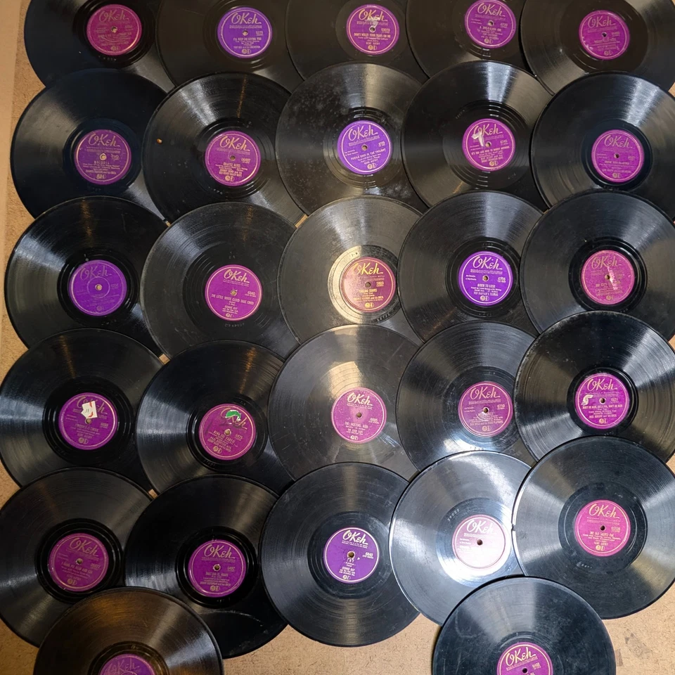 x27 LOT Okeh Label 78 RPM Records Country Jazz Swing Pop Blues Fox Trot Ballad - Image 1 of 4