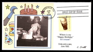 Mayfairstamps US FDC 2016 Rootbeer Float Child and Cake First Day Cover aau_1184 - Picture 1 of 2